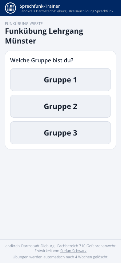 Gruppe wählen